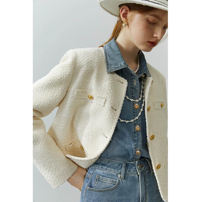 Andrea | Women's blue denim spring shirt jacket