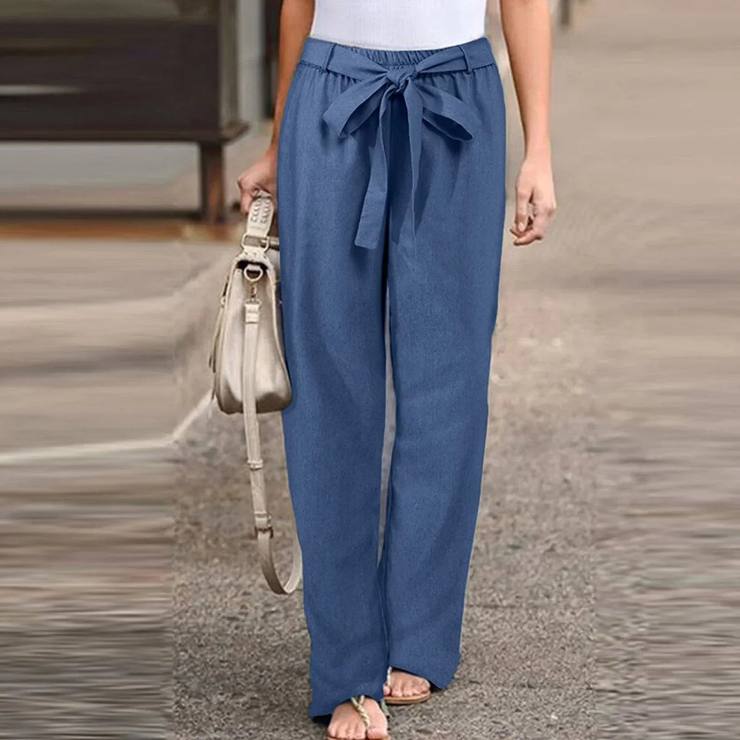 Lena | Stylische Damenhose aus Baumwolle und Leinen