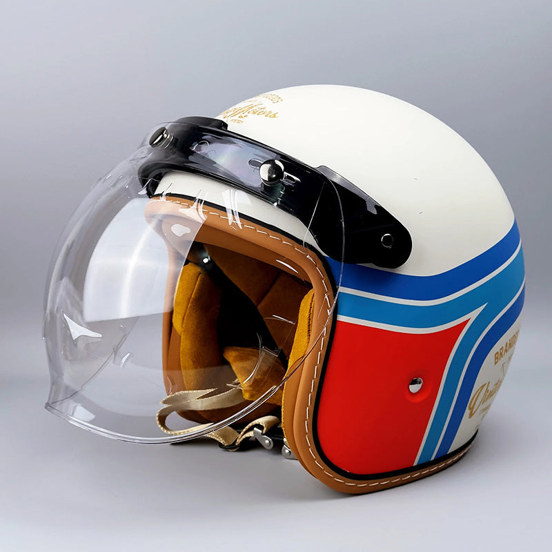Zeitloser Motorradhelm - DOT und ECE zertifiziert