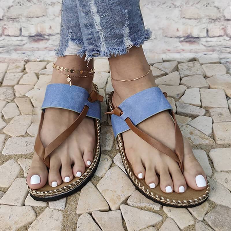 Isa - Elegante und bequeme blaue Zehensandalen für Frauen