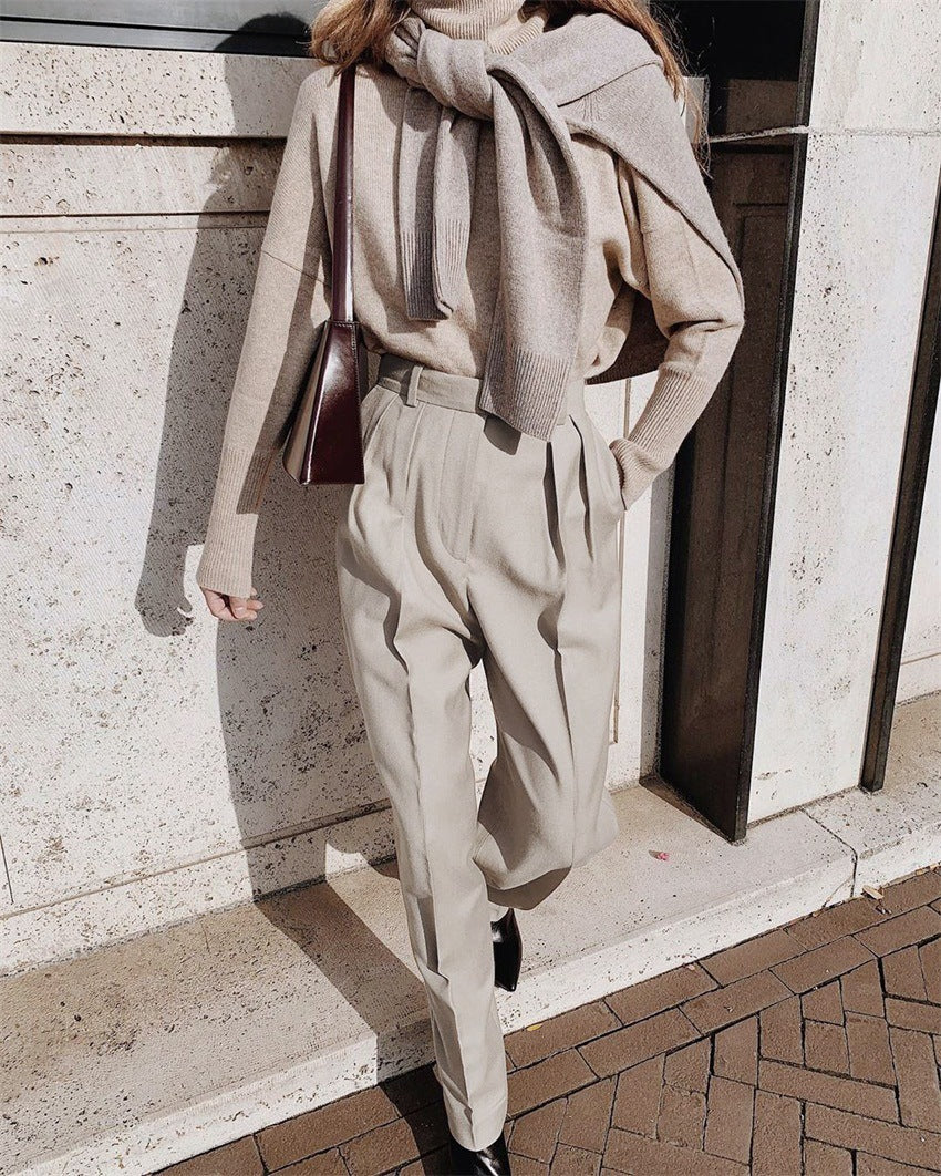 Cristina | Klassische und elegante Hose mit geradem Bein und lockerer Passform