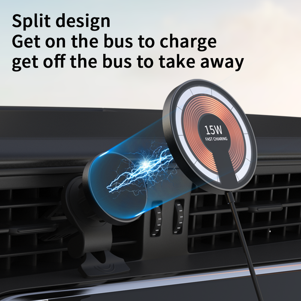 Abnehmbares 2-in-1 Auto-Magnetladegerät