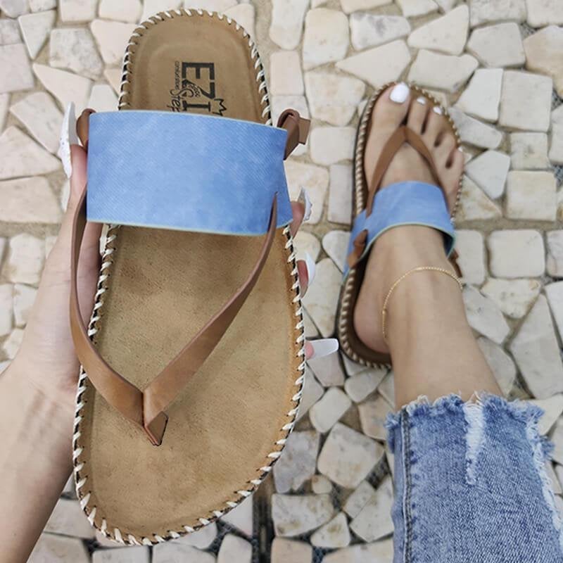 Isa - Elegante und bequeme blaue Zehensandalen für Frauen
