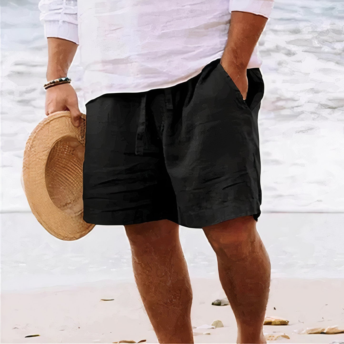 Achim – Atmungsaktive Leinen Shorts Für Herren Sommer