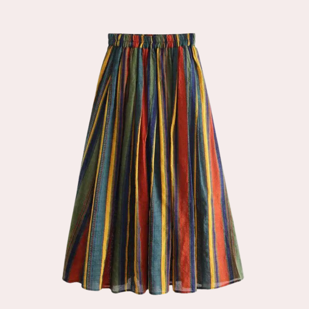 Stylischer gestreifter Damenrock im Retro-Look für einen trendigen Look