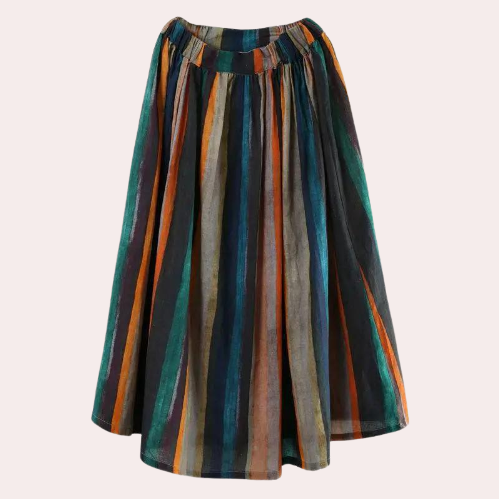 Stylischer gestreifter Damenrock im Retro-Look für einen trendigen Look