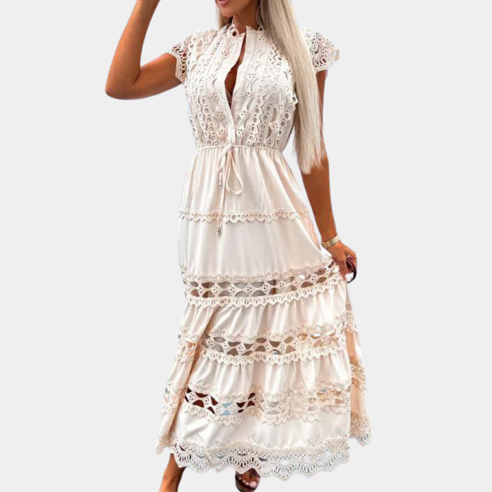 Antonina - Elegantes langes Spitzenkleid mit zauberhaftem Flair