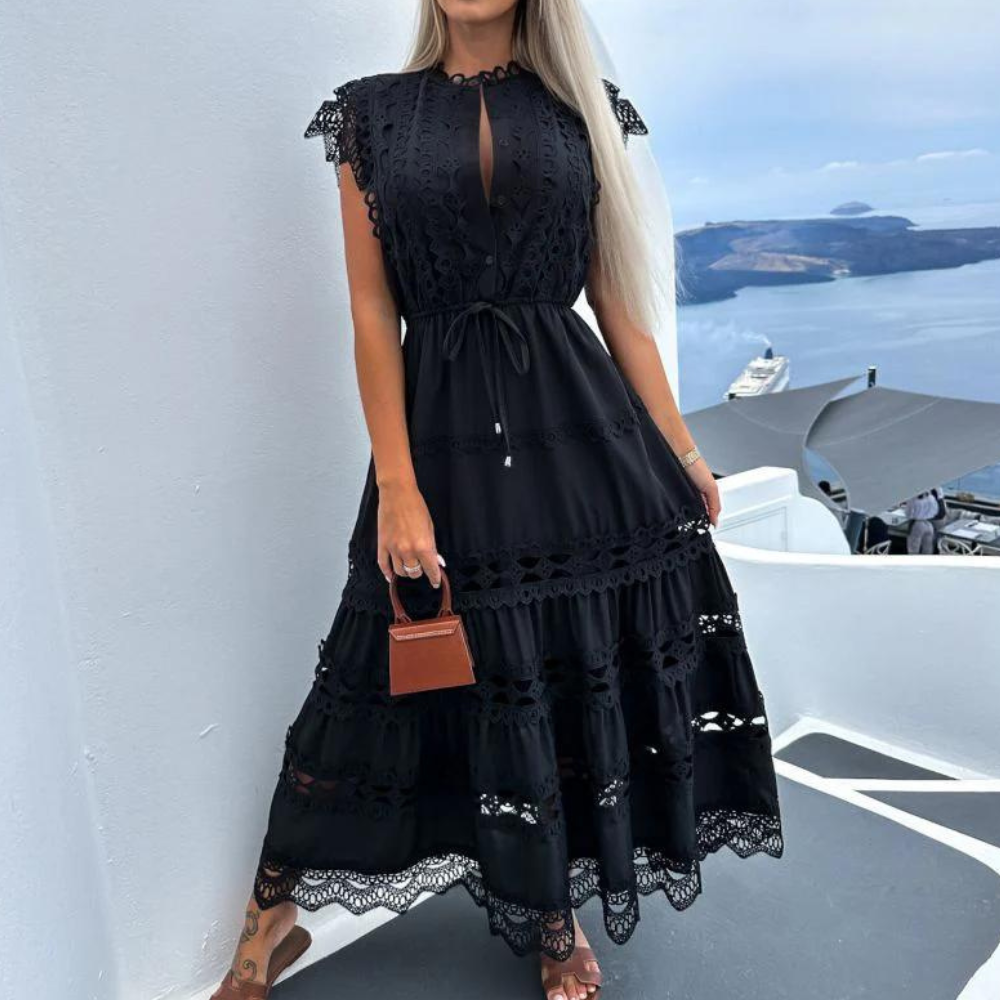 Antonina - Elegantes langes Spitzenkleid mit zauberhaftem Flair