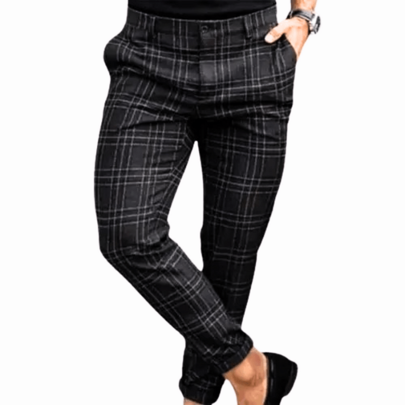 Elegante Karohose Für Herren, Bequem & Vielseitig, Ideal Für Jeden Anlass