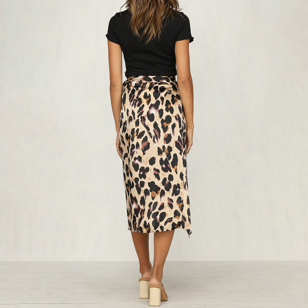 EHLEYR - Stylischer Rock mit trendigem Leopardenprint