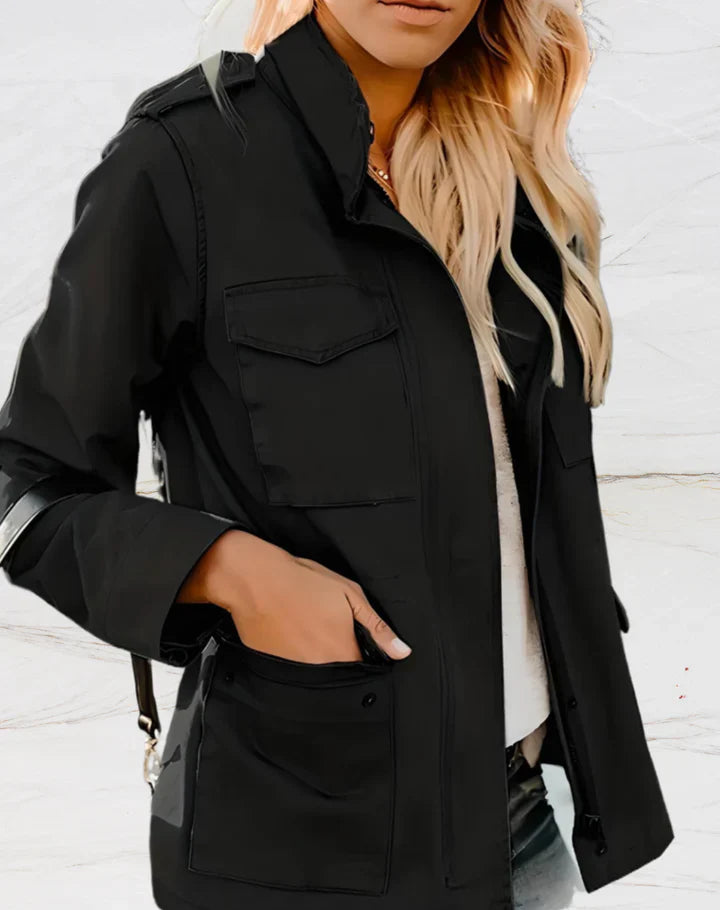 Nora - Elegante Langarmjacke mit vier funktionellen Taschen für Frauen
