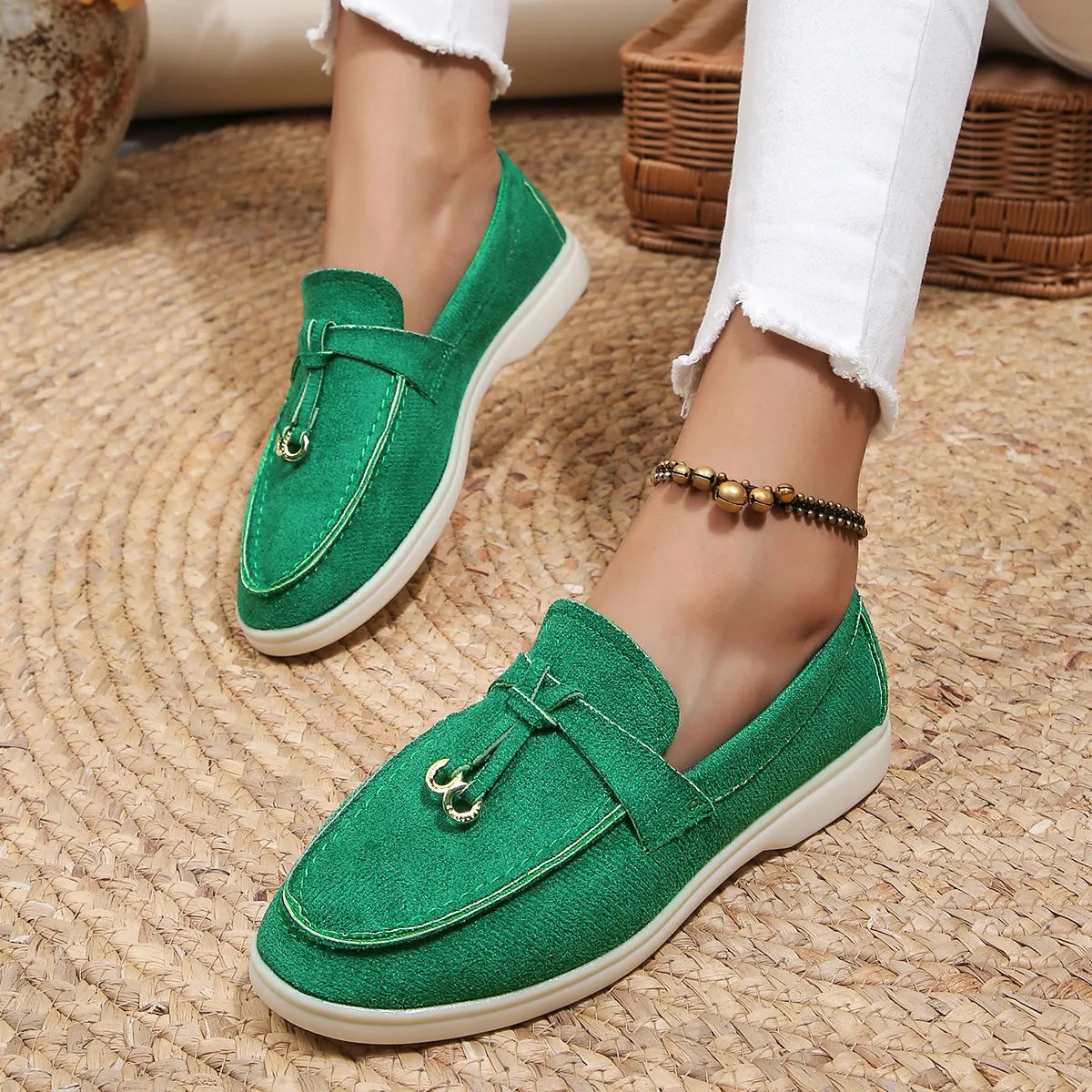 Leah - Stylische Leder Loafers für Frauen