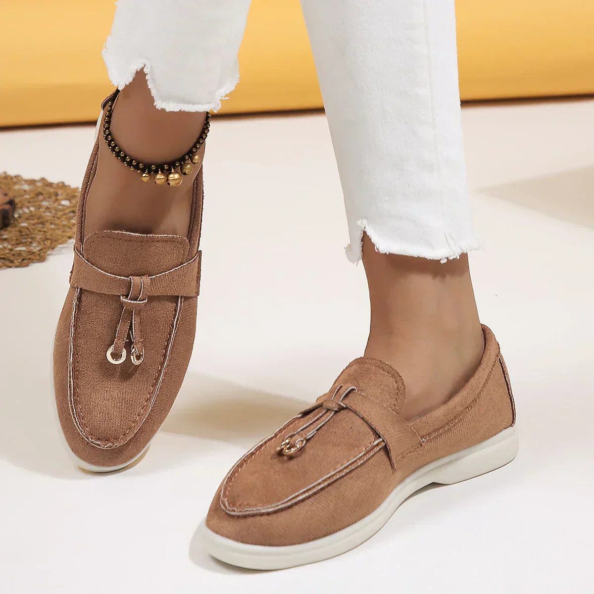 Leah - Stylische Leder Loafers für Frauen