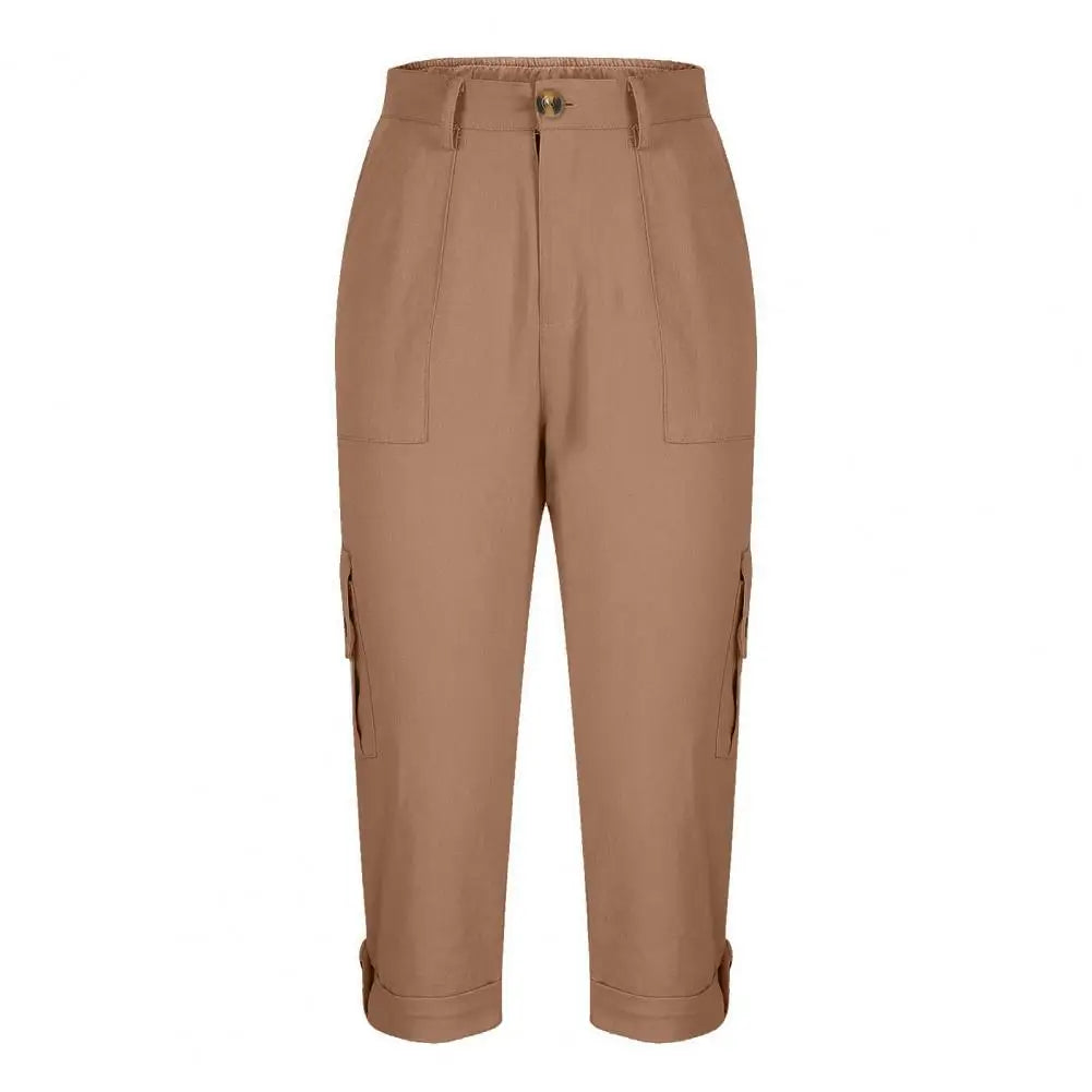 Damen-Shorts mit hoher Elastizität und mehreren Taschen