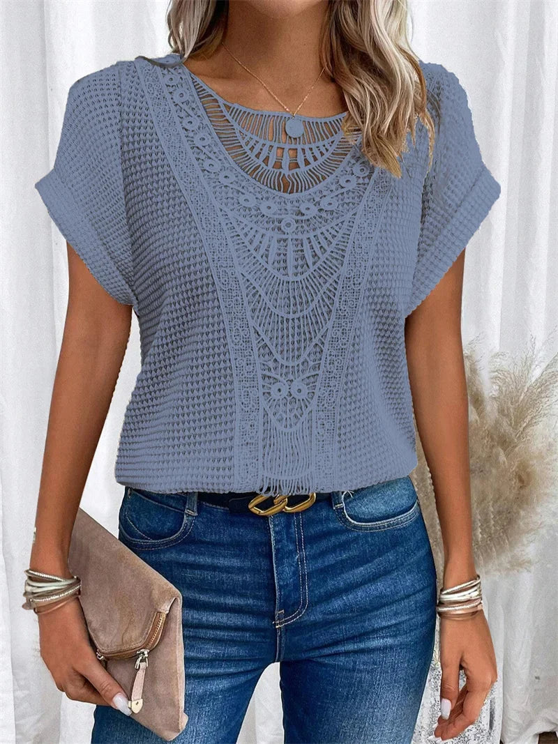 Elegante Bluse im Ibiza-Stil