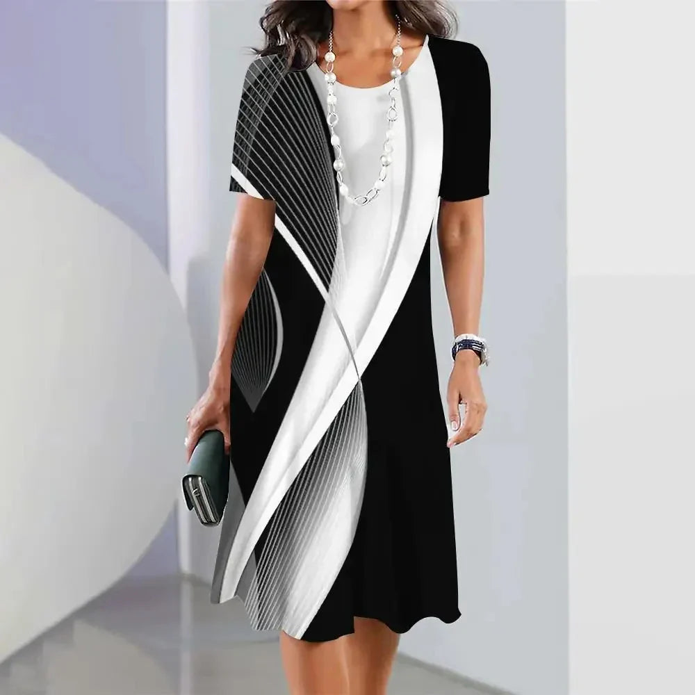 Summer Breeze Striped Midi Dress