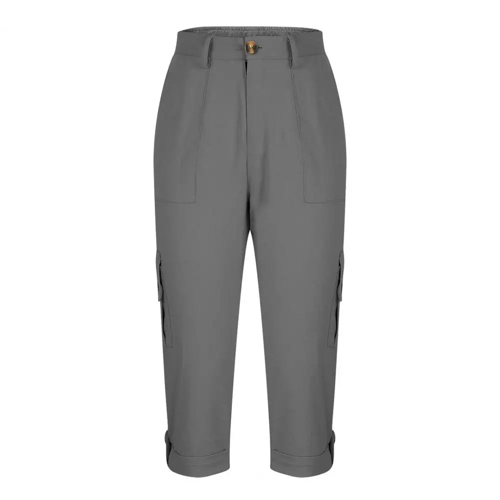 Damen-Shorts mit hoher Elastizität und mehreren Taschen