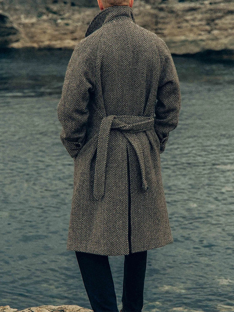 Ralph | Herren Trenchcoat aus Kaschmir-Baumwolle, stilvoll und modisch