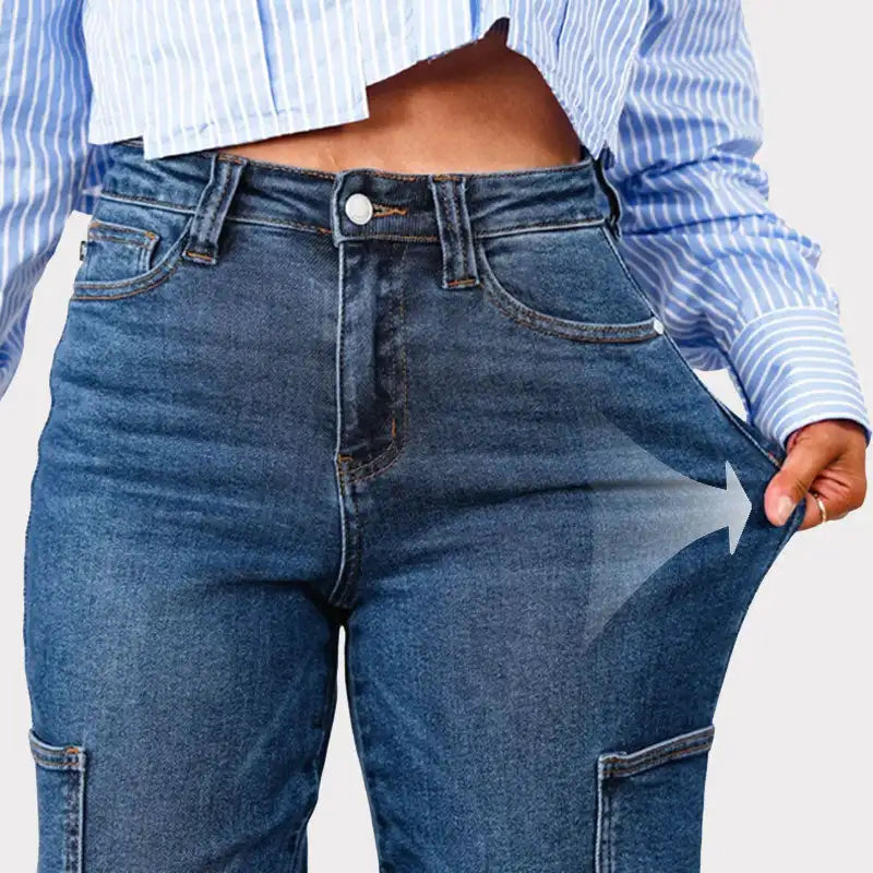 High Waist Stretch Jeans für Damen