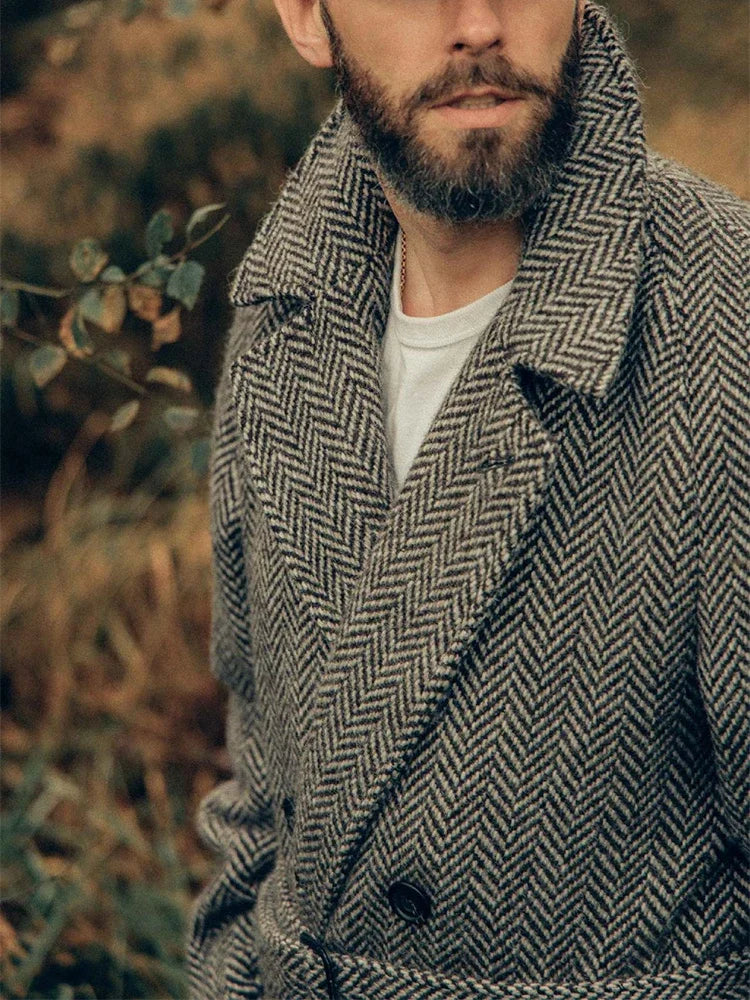 Ralph | Herren Trenchcoat aus Kaschmir-Baumwolle, stilvoll und modisch