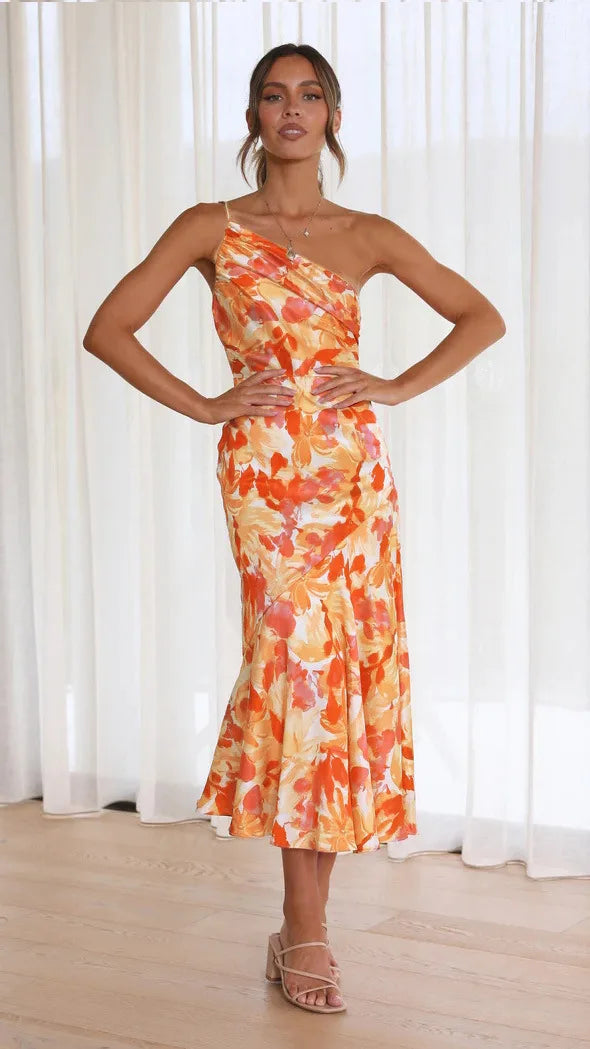 Elegantes Kleid mit Blumenmuster