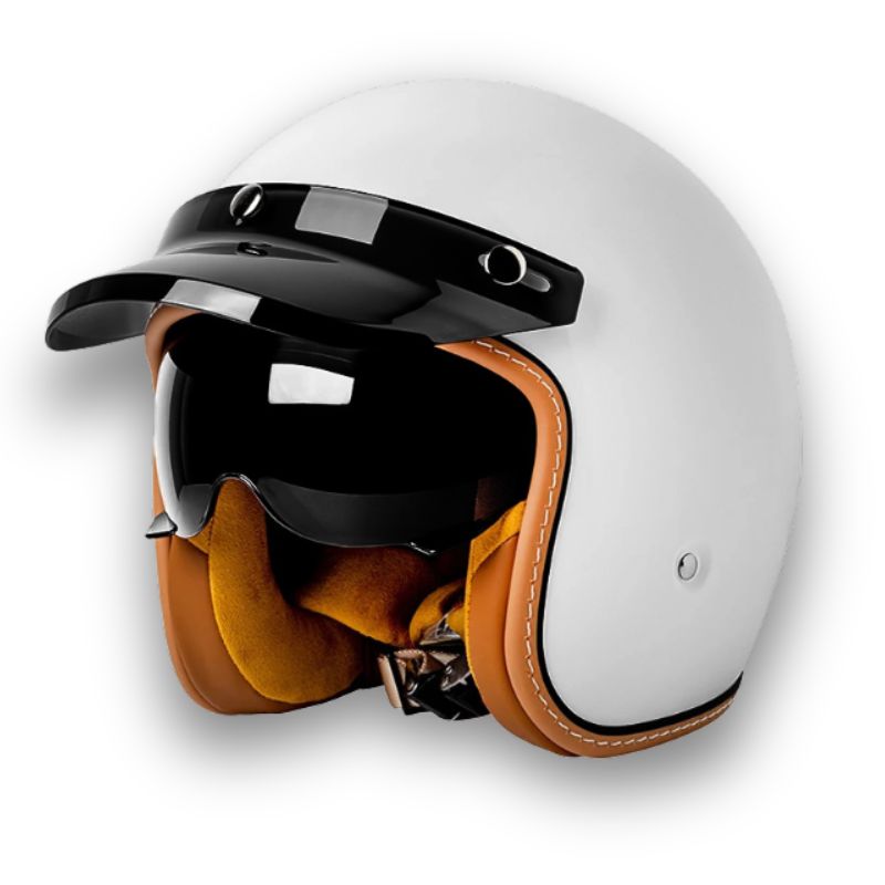 Zeitloser Motorradhelm - DOT und ECE zertifiziert