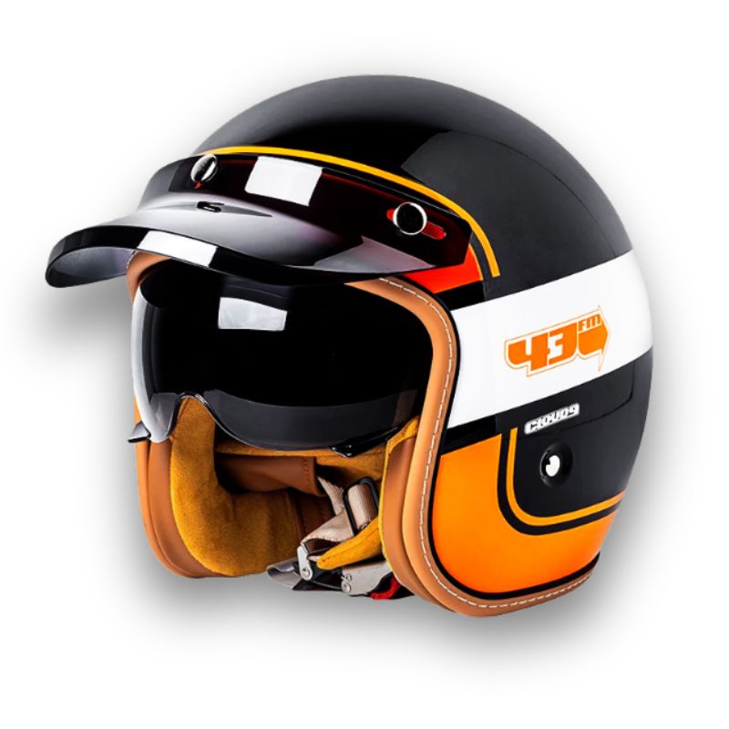 Zeitloser Motorradhelm - DOT und ECE zertifiziert