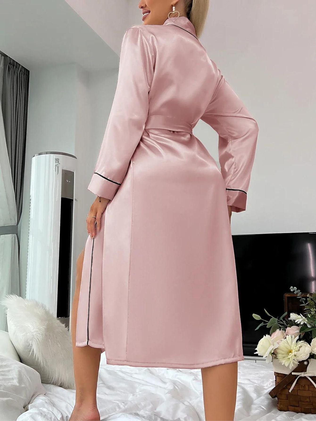 Celeste - Elegantes Frühlings-Nachthemd aus weicher Seide für Frauen
