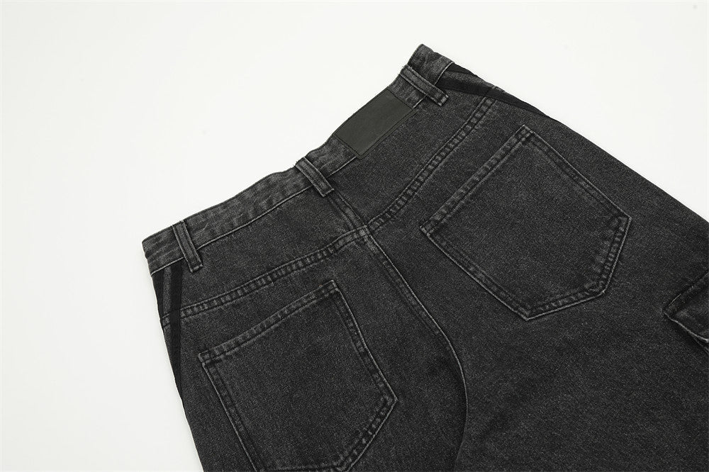 Cotton jeans with multi-pocket design for spring