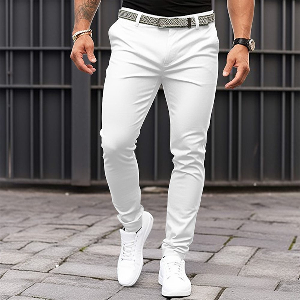 Maddyx | Herren-Skinny-Jeans mit Reißverschluss, Taschen und unifarben