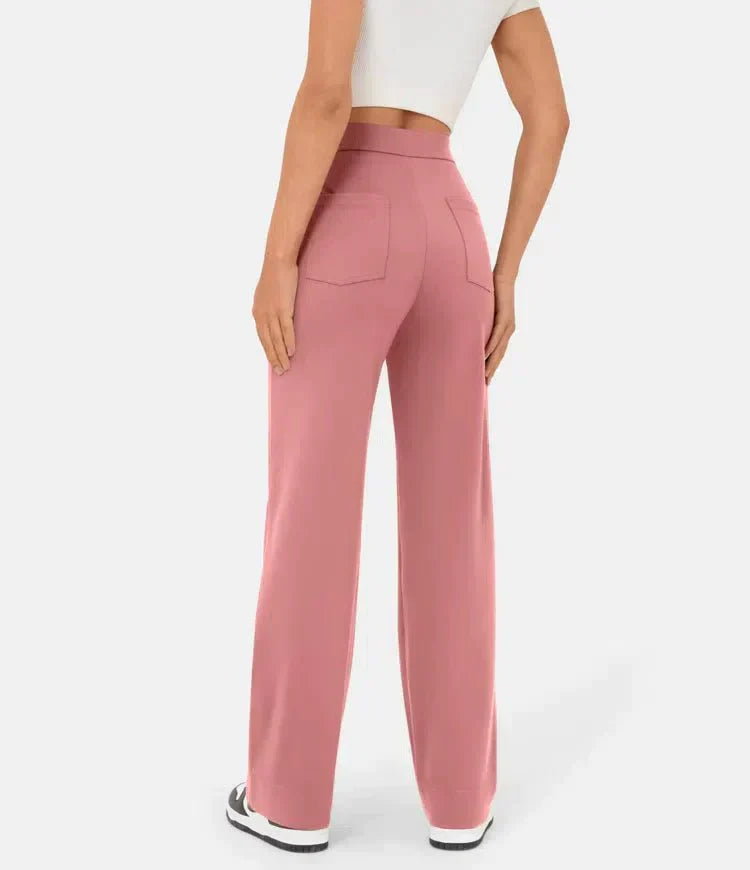 Stylische elastische Freizeithose mit hoher Taille - Sophia