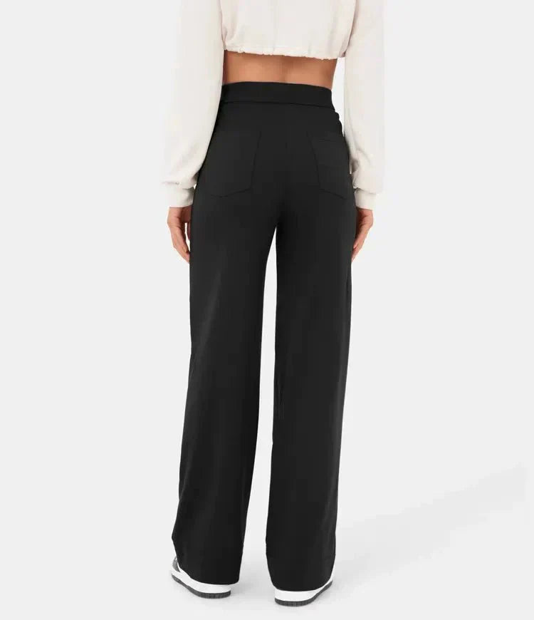 Stylische elastische Freizeithose mit hoher Taille - Sophia