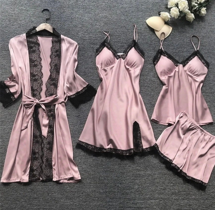 Iris - Elegantes Satin-Pyjama-Set für luxuriöse Damen