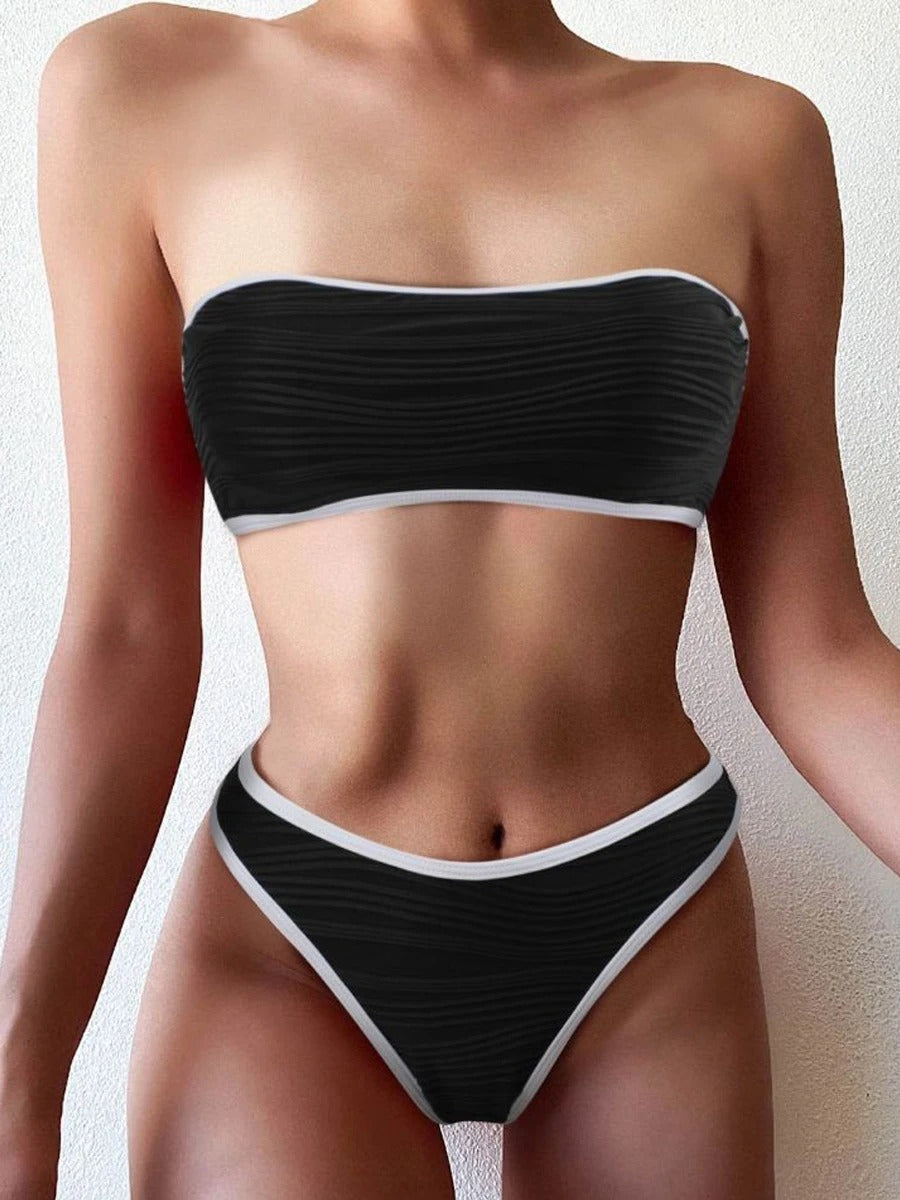 Lydia - Trendiges Bikini-Set mit hoher Taille für einen stilvollen Lounge-Moment
