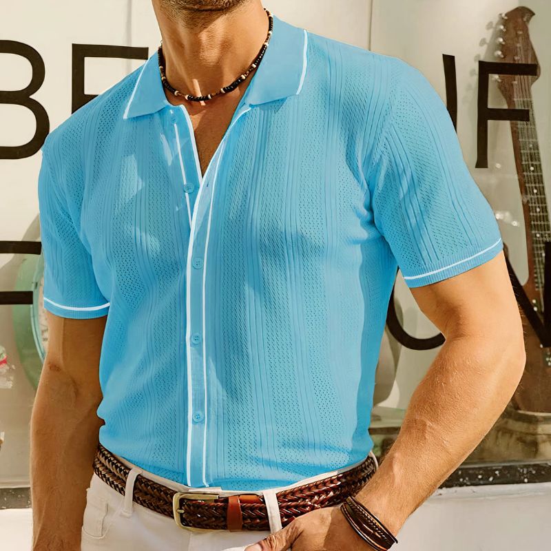 Stilvolles und luxuriöses Sommer-Polo aus Eisseide für Männer - Gaart