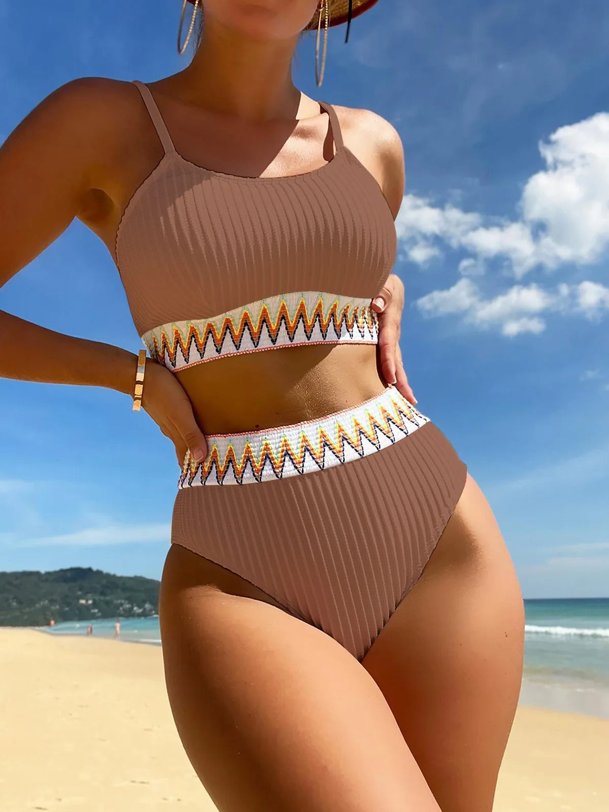 Nancy - Modischer Bikini-Badeanzug mit hoher Taille