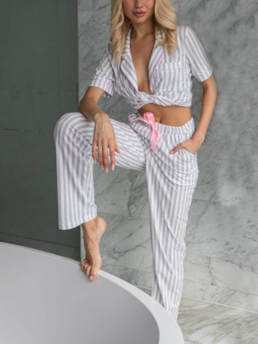 Elowyn - Luxuriöses gestreiftes Loungewear-Set für ein unvergleichliches Komfort-Erlebnis für Frauen