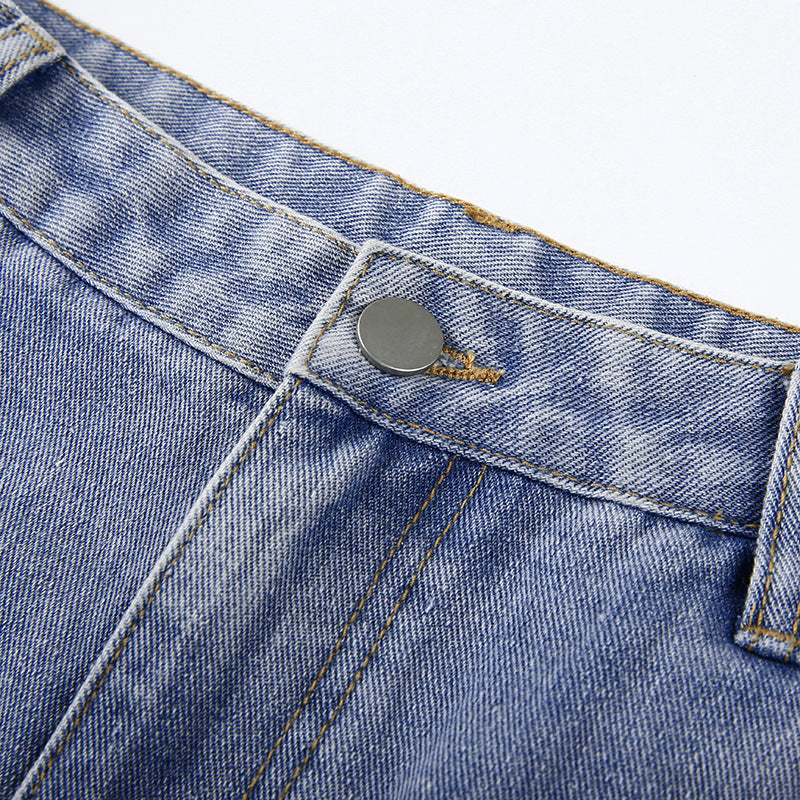 Mar | Damenmode Jeans mit geradem Bein aus Denim
