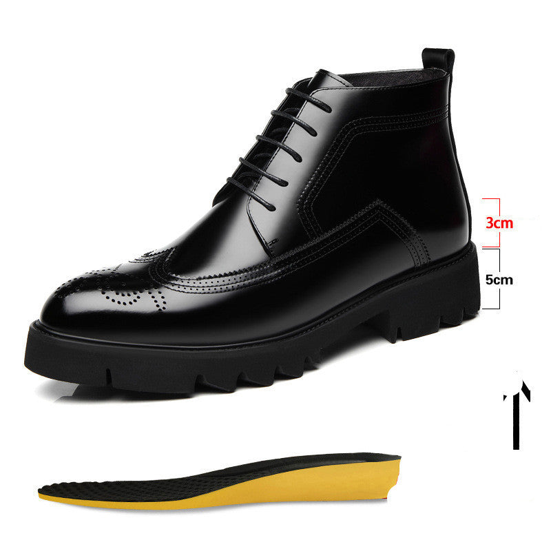Vawhn : Herren Leder Martinstiefel mit dicker Sohle