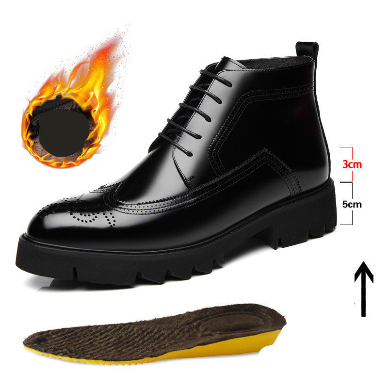 Vawhn : Herren Leder Martinstiefel mit dicker Sohle