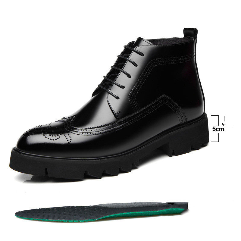 Vawhn : Herren Leder Martinstiefel mit dicker Sohle