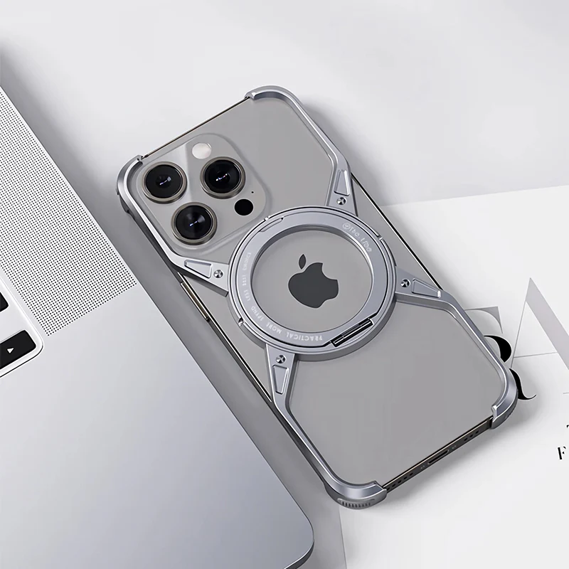 360° Rotierender Magnetischer Pivot-Ring-Ständer mit Luftpolster-Hülle