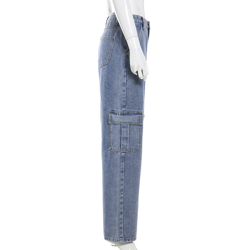 Mar | Damenmode Jeans mit geradem Bein aus Denim