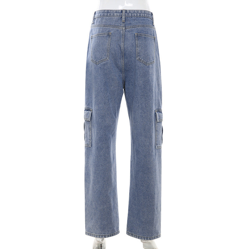 Mar | Damenmode Jeans mit geradem Bein aus Denim