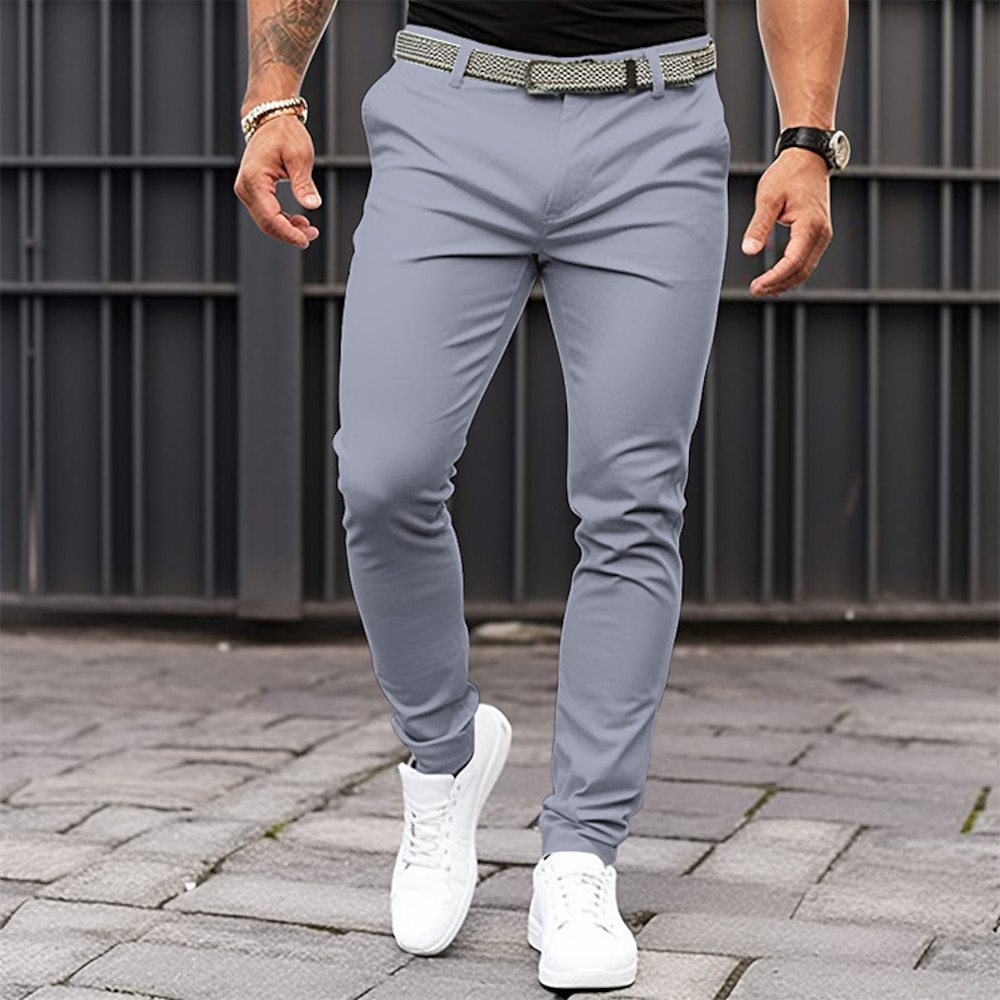 Maddyx | Herren-Skinny-Jeans mit Reißverschluss, Taschen und unifarben