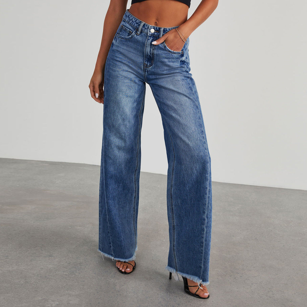 Carolina | Modische Jeans mit hoher Taille, Taschen und einer bequemen, engen Passform.