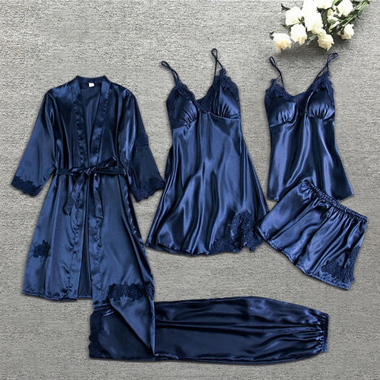 Iris - Elegantes Satin-Pyjama-Set für luxuriöse Damen