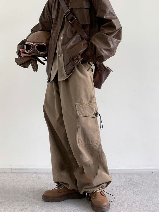 Marcela | Basic Cargohose mit weitem Bein im Retro-Stil für den Herbst