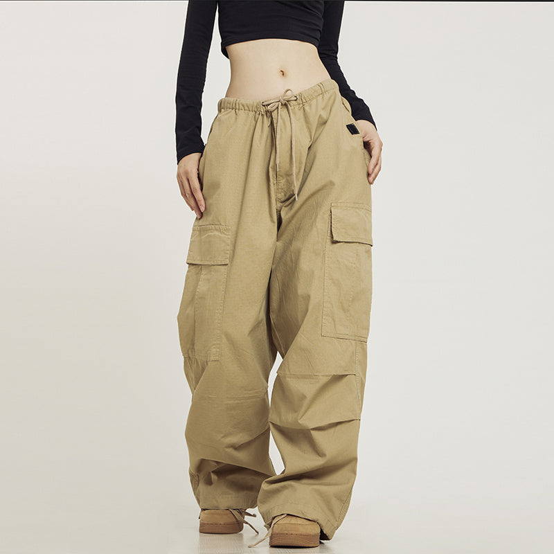 Diana | Retro khaki Cargohose mit mehreren Taschen für Männer und Frauen