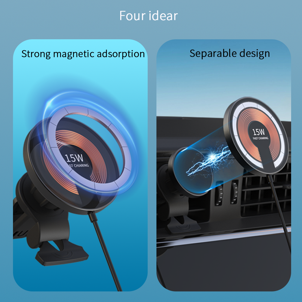 Abnehmbares 2-in-1 Auto-Magnetladegerät